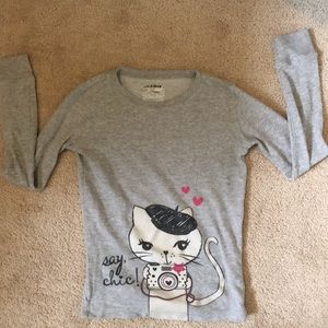 Joe boxer gray fitted sleeping shirt pullover